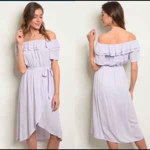 Beautiful off the shoulder lilac dress! NWOT!!